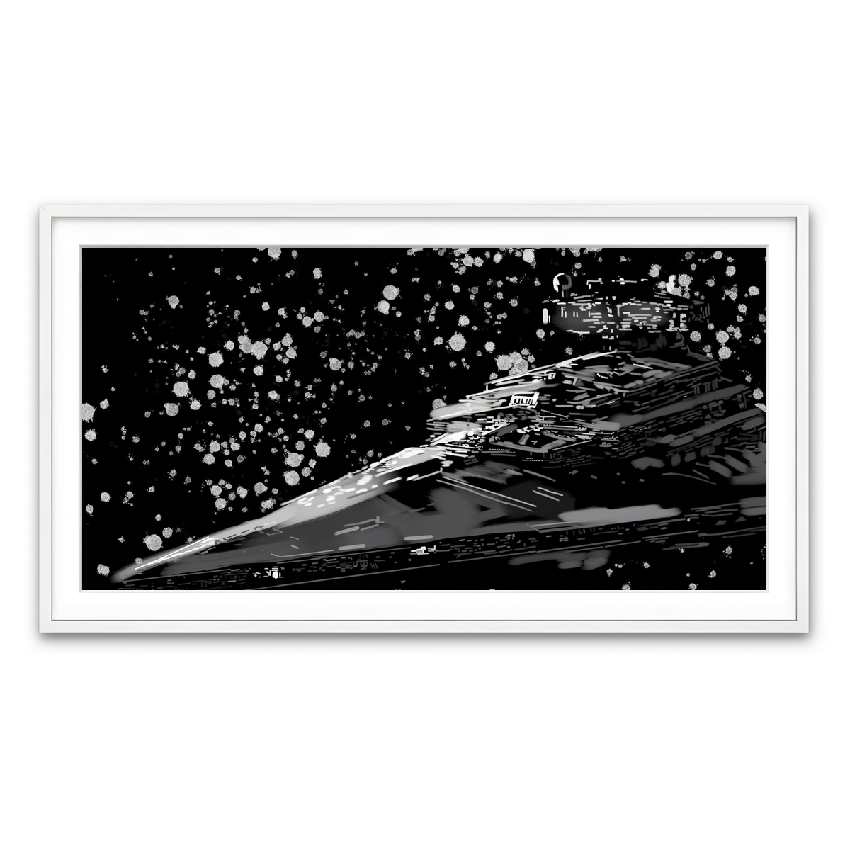 Framed Print 2x1 White