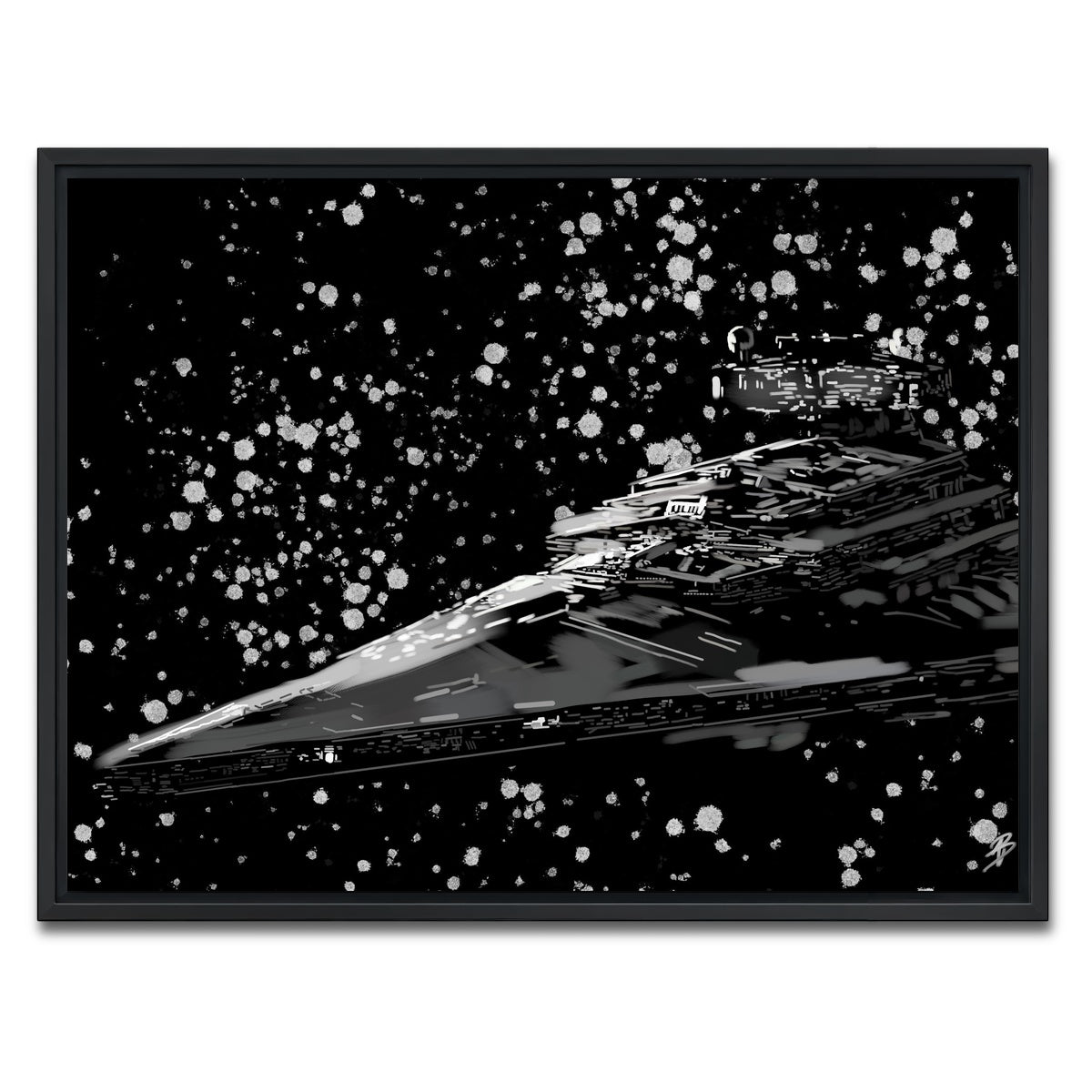 AUTO-MOCKUP WHITE | Star Destroyer | 1 Piece | Black Framed Canvas | group=4x3