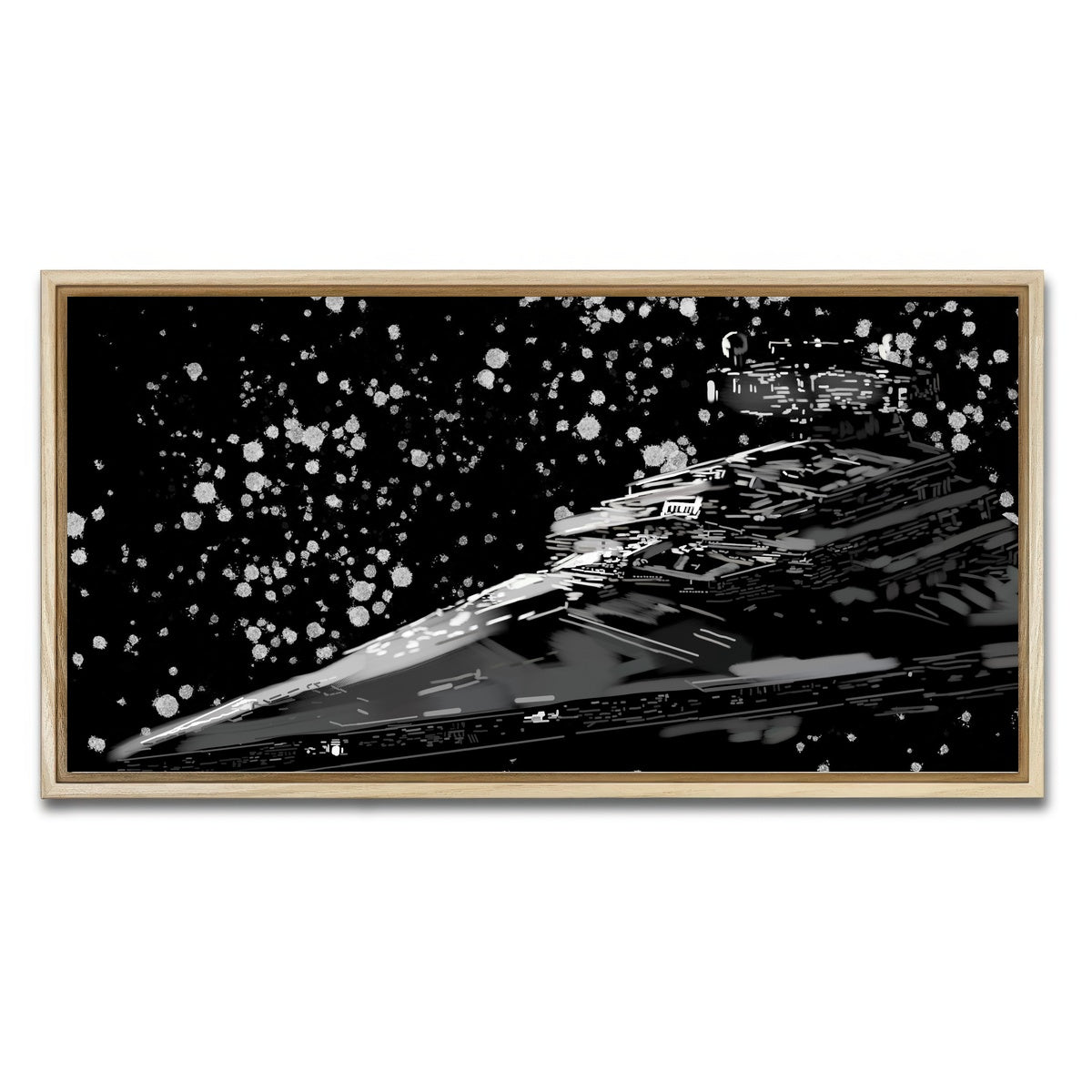 AUTO-MOCKUP WHITE | Star Destroyer | 1 Piece | Natural Framed Canvas | group=2x1