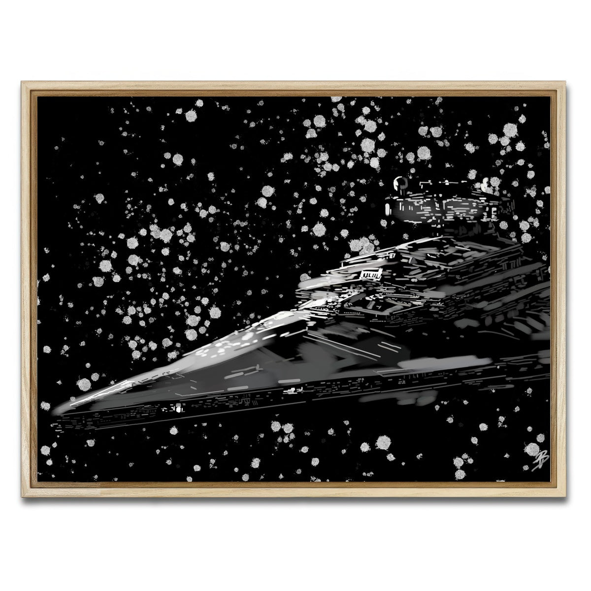 AUTO-MOCKUP WHITE | Star Destroyer | 1 Piece | Natural Framed Canvas | group=4x3
