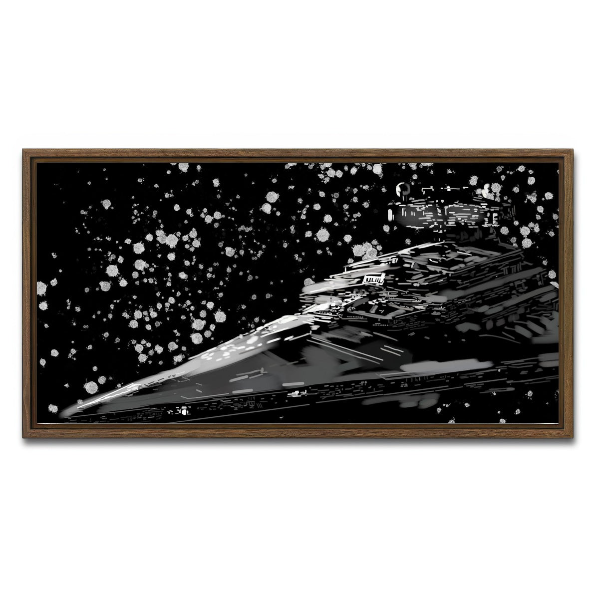 AUTO-MOCKUP WHITE | Star Destroyer | 1 Piece | Walnut Framed Canvas | group=2x1