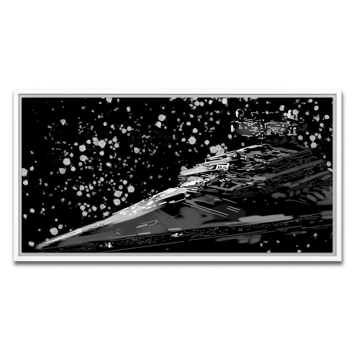 AUTO-MOCKUP WHITE | Star Destroyer | 1 Piece | White Framed Canvas | group=2x1