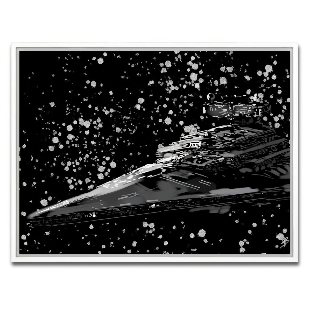 AUTO-MOCKUP WHITE | Star Destroyer | 1 Piece | White Framed Canvas | group=4x3