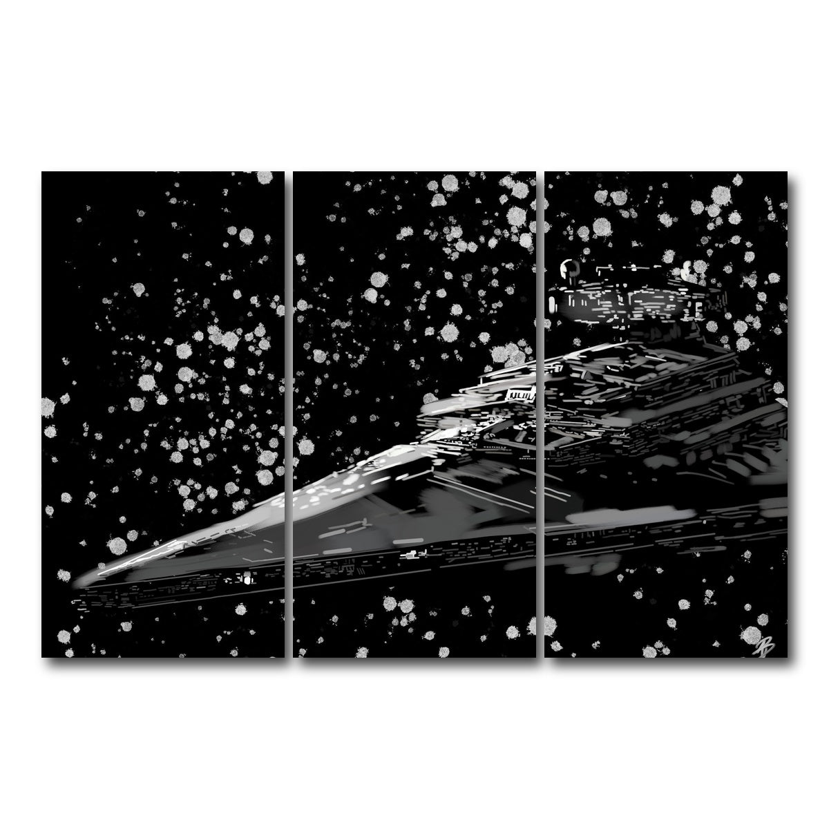 AUTO-MOCKUP WHITE | Star Destroyer | 3 Piece | Gallery Wrap Canvas | group=12x24