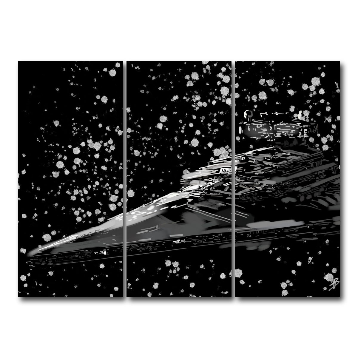 AUTO-MOCKUP WHITE | Star Destroyer | 3 Piece | Gallery Wrap Canvas | group=8x18