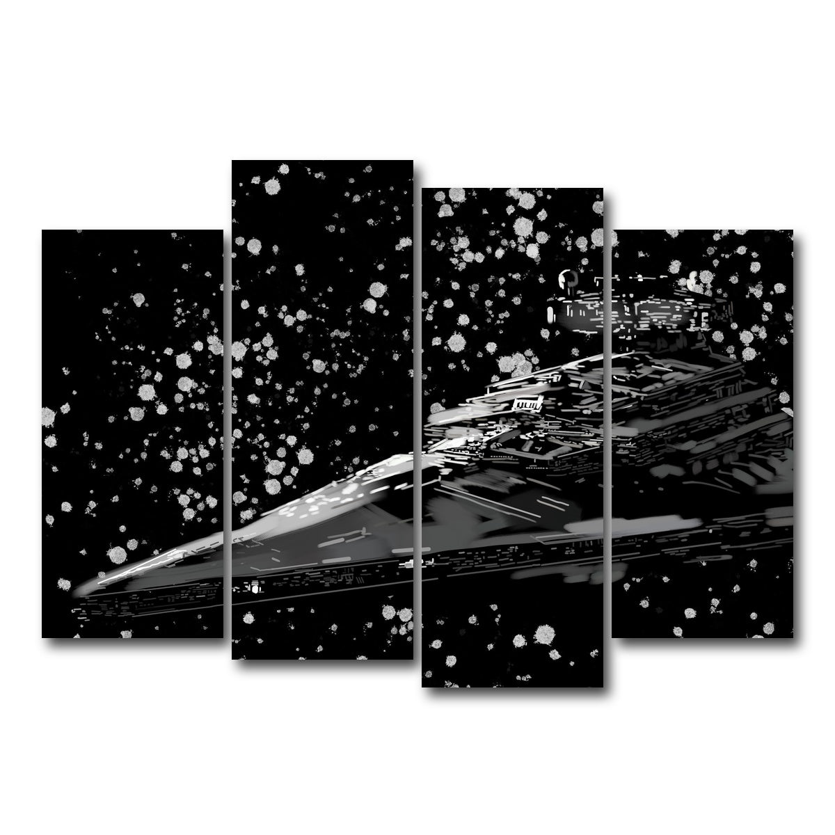 AUTO-MOCKUP WHITE | Star Destroyer | 4 Piece | Gallery Wrap Canvas | group=4_normal