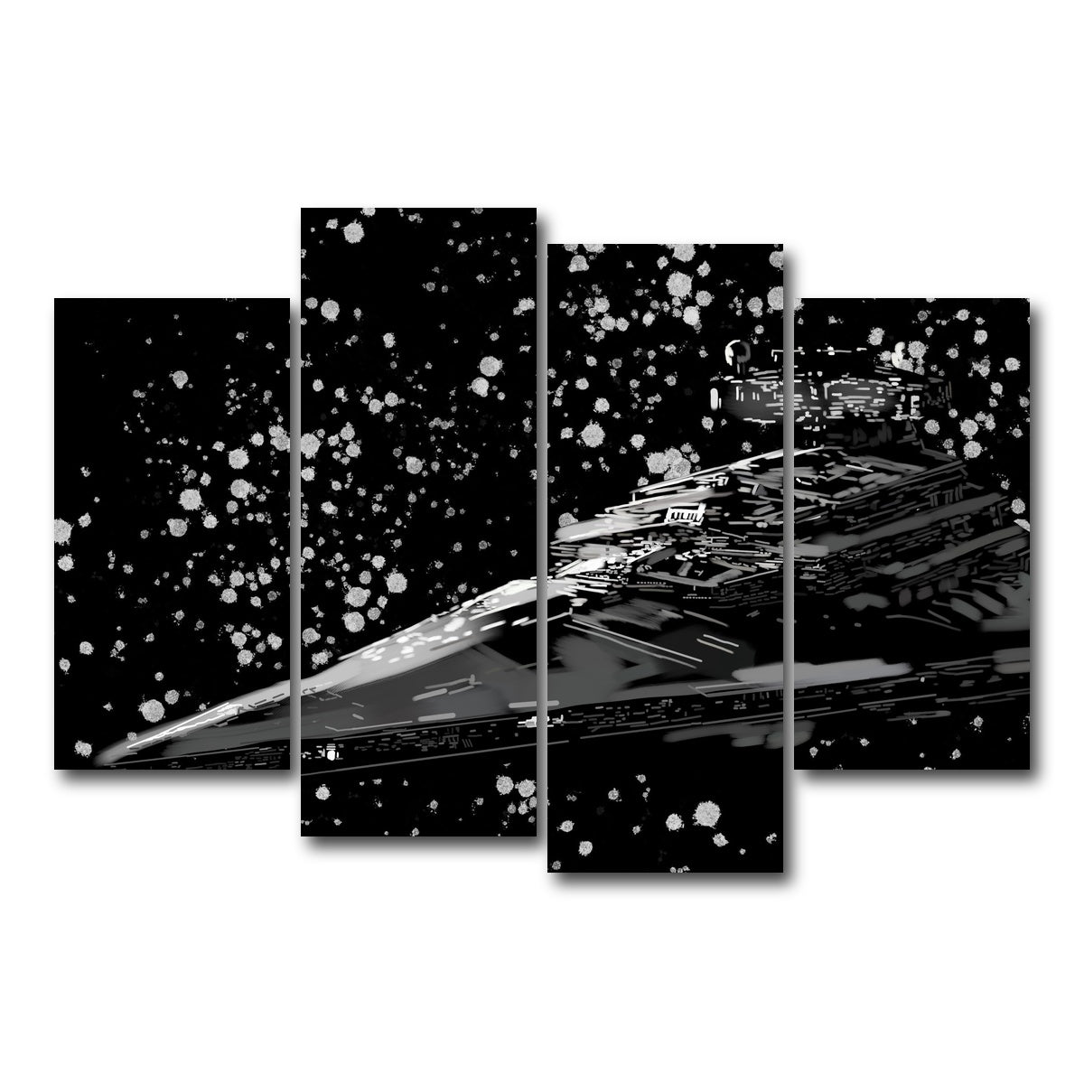 AUTO-MOCKUP WHITE | Star Destroyer | 4 Piece | Gallery Wrap Canvas | group=4_short