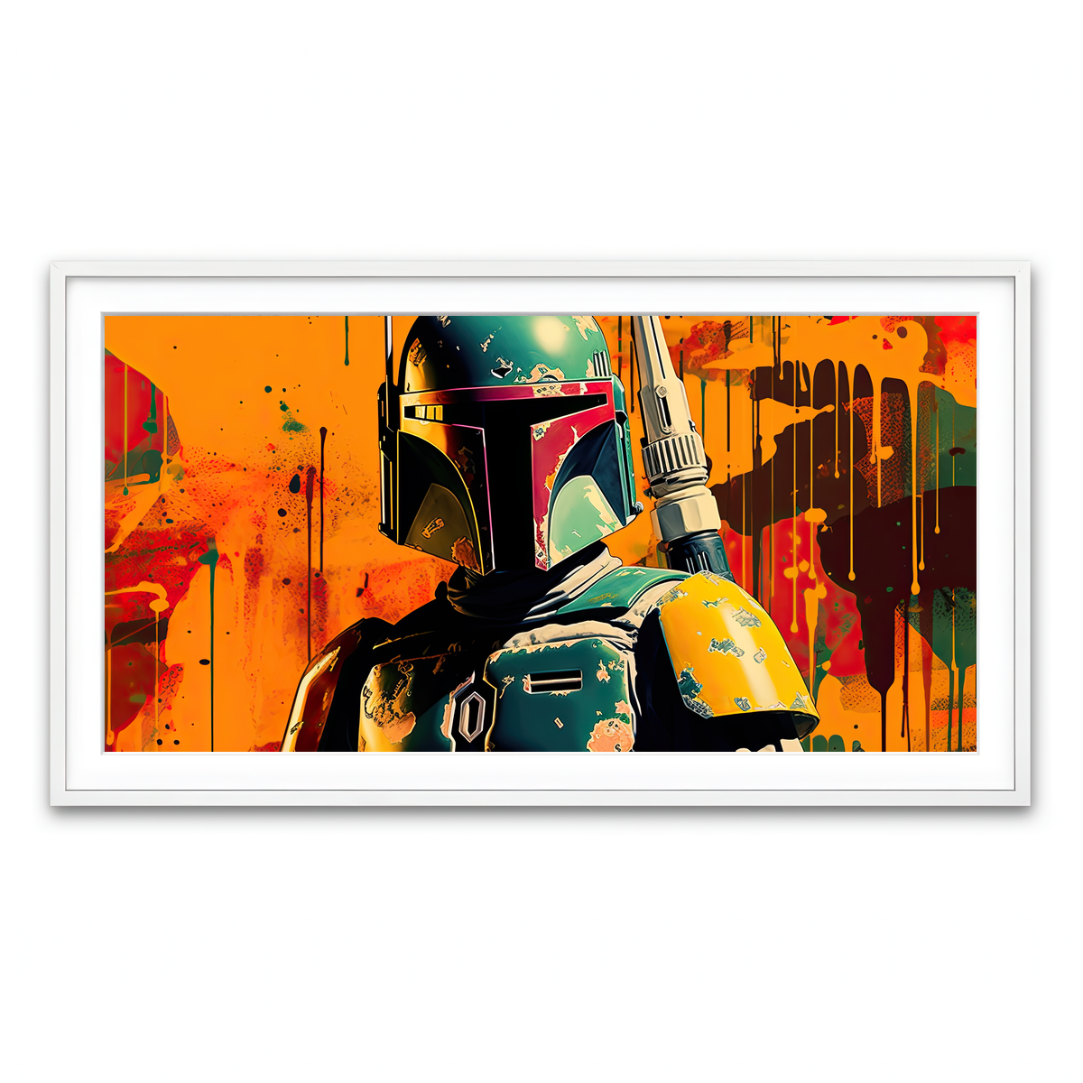 Framed Print 2x1 White