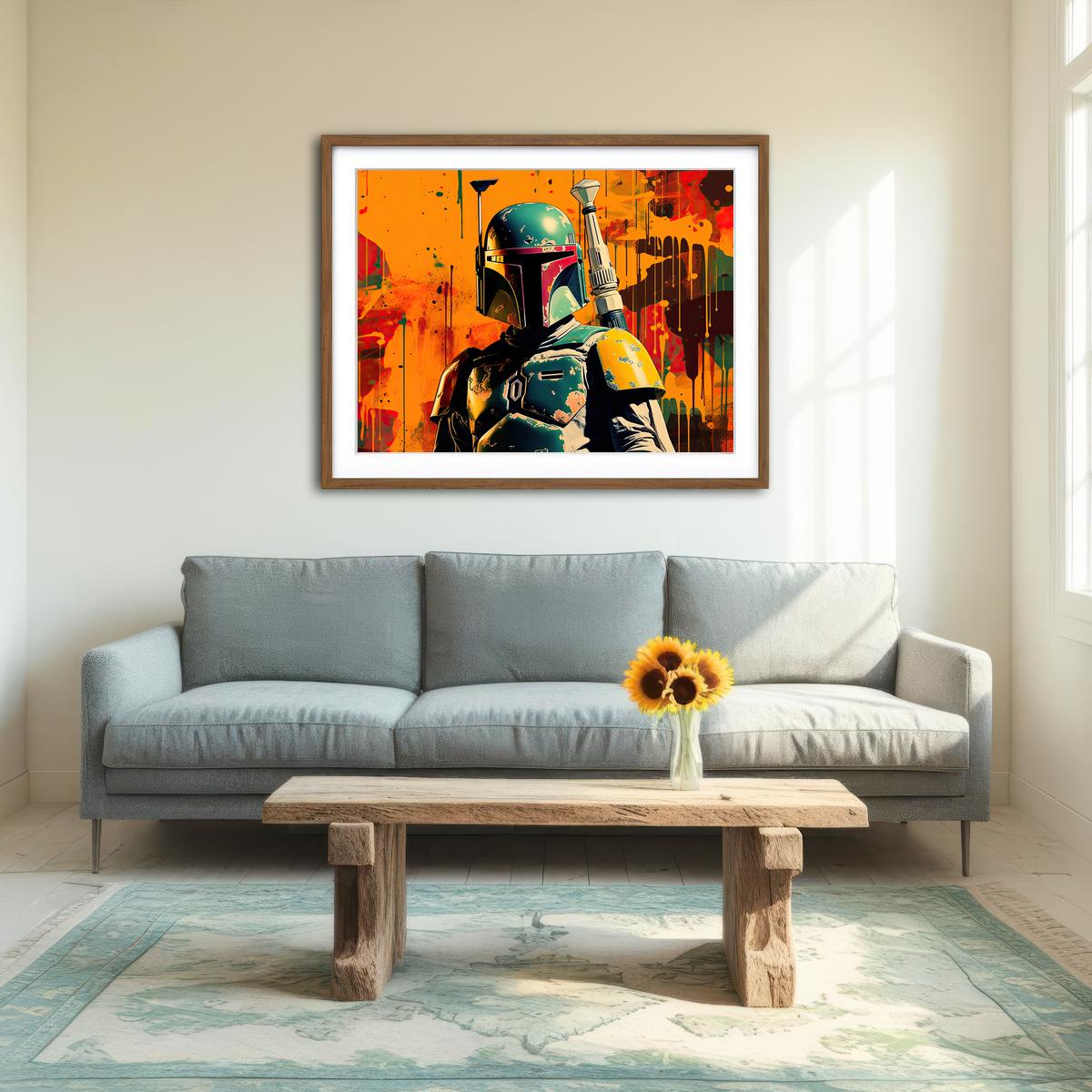 AUTO-MOCKUP ROOM | Star Wars Fett Wall Art