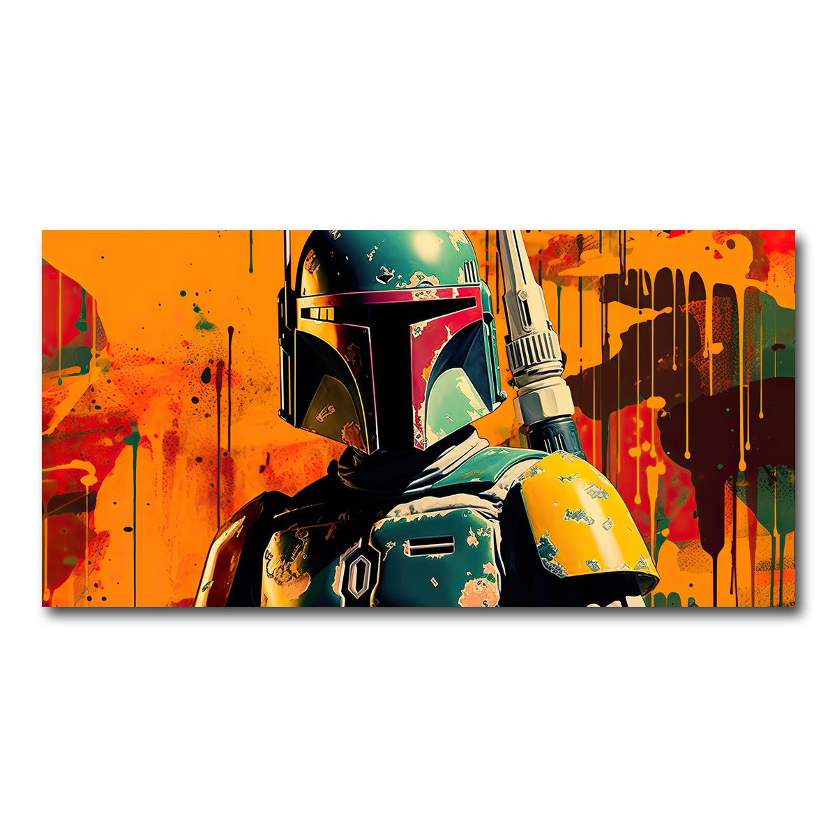 AUTO-MOCKUP WHITE | Star wars Fett | 1 Piece | Gallery Wrap Canvas | group=2x1