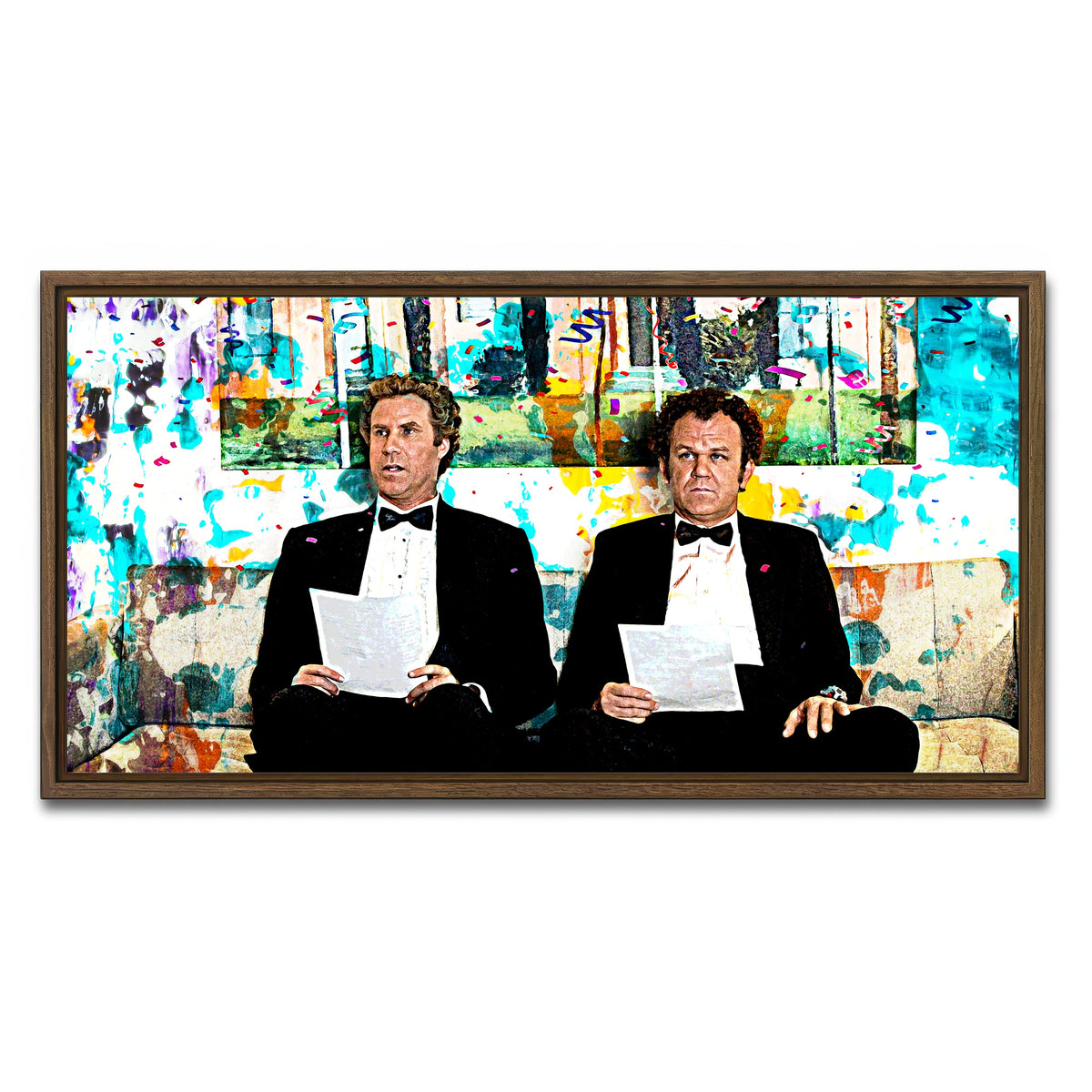 AUTO-MOCKUP WHITE | Step Brothers | 1 Piece | Walnut Frame | group=2x1