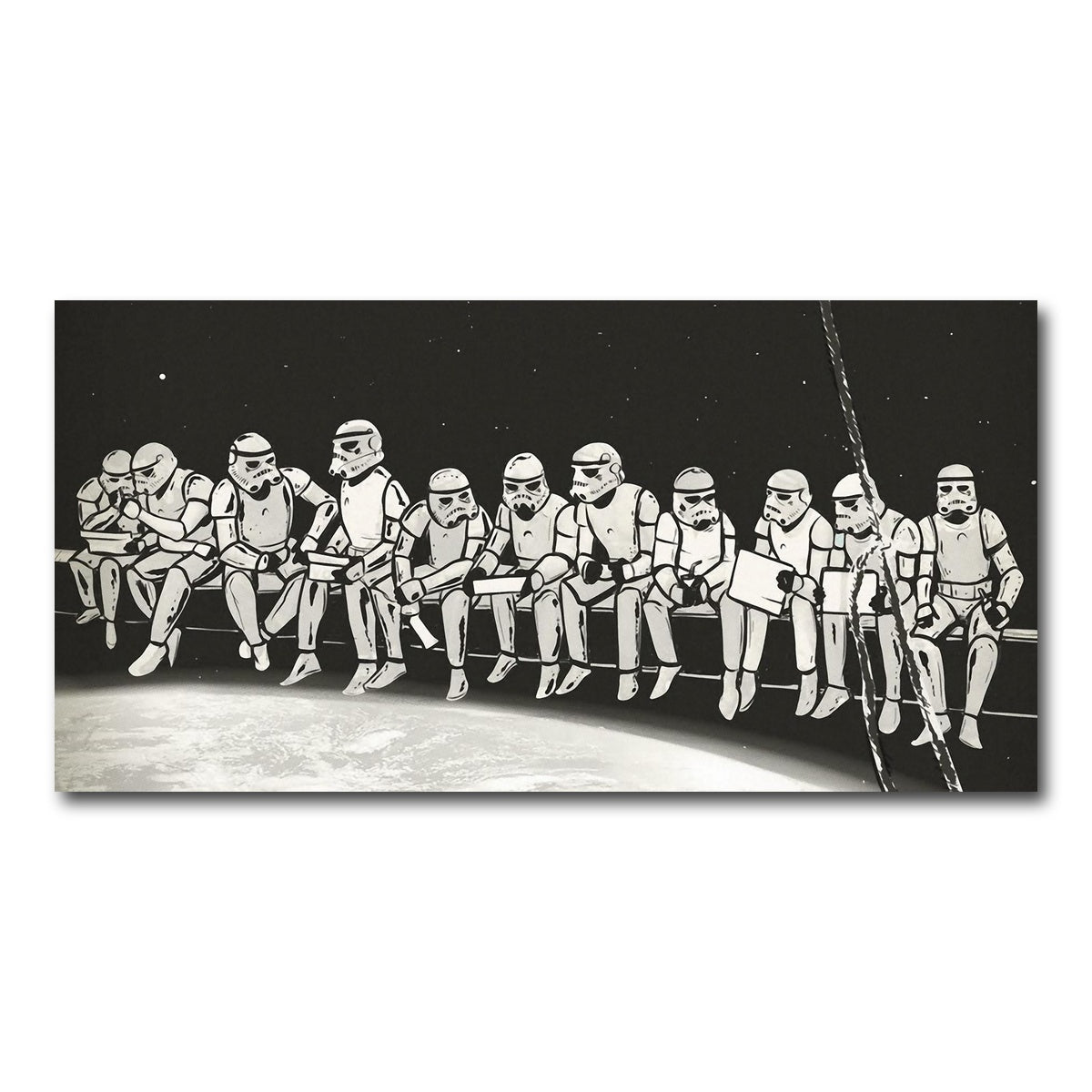 AUTO-MOCKUP WHITE | Storm Trooper Lunch on a Skyscraper | 1 Piece | Gallery Wrap Canvas | group=2x1