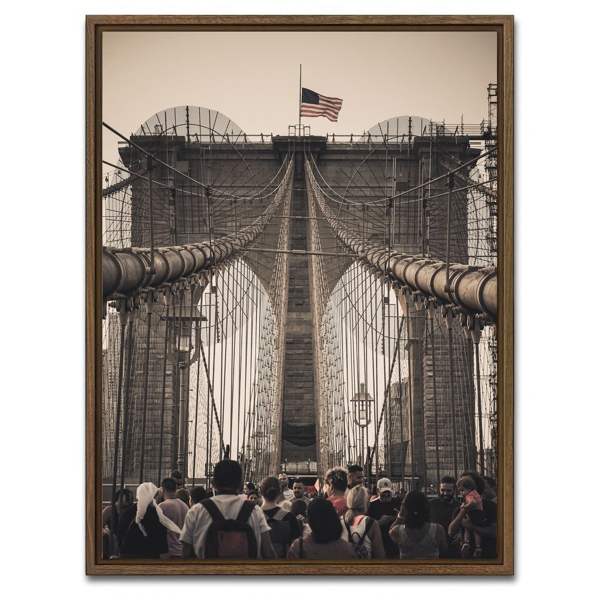 AUTO-MOCKUP WHITE | Sunday in Brooklyn | 1 Piece | Walnut Framed Canvas | group=3x4