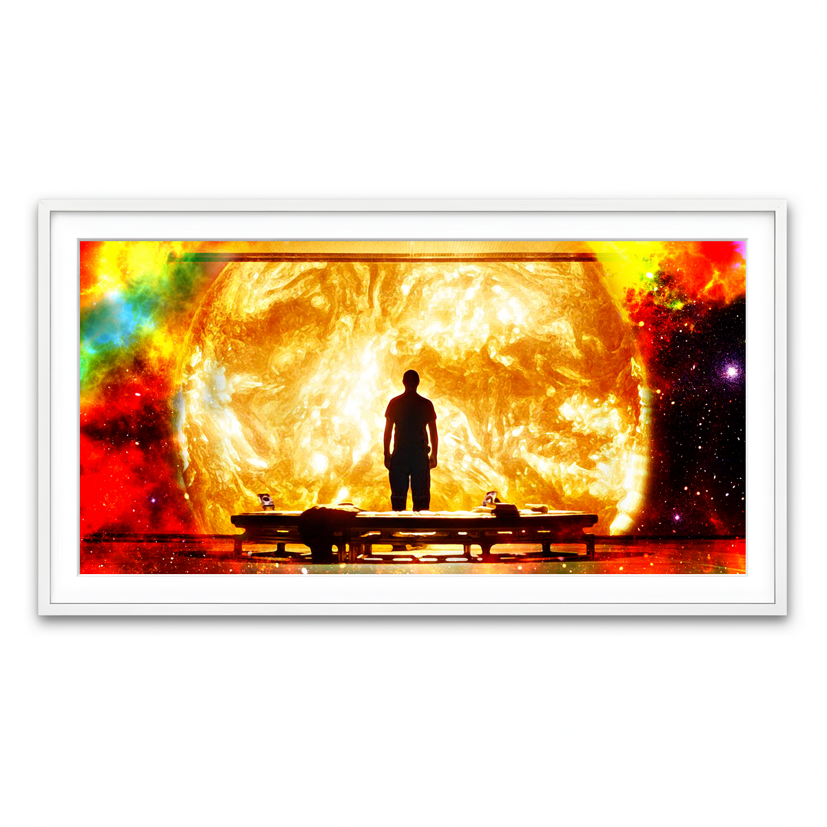 Framed Print 2x1 White