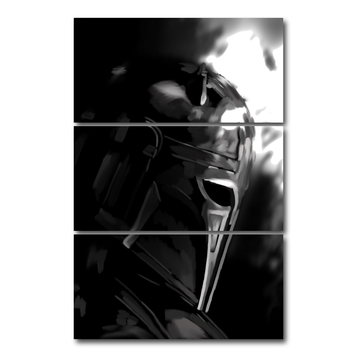 AUTO-MOCKUP WHITE | The Armourer | 3 Piece | Gallery Wrap Canvas | group=12x24_stacked