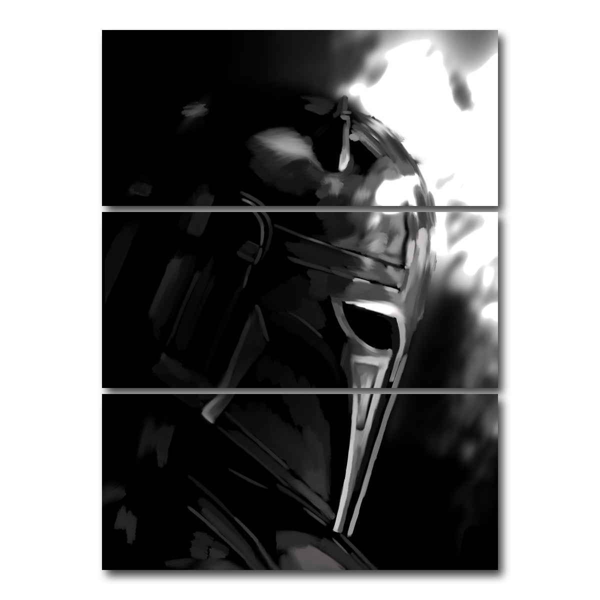 AUTO-MOCKUP WHITE | The Armourer | 3 Piece | Gallery Wrap Canvas | group=8x18_stacked