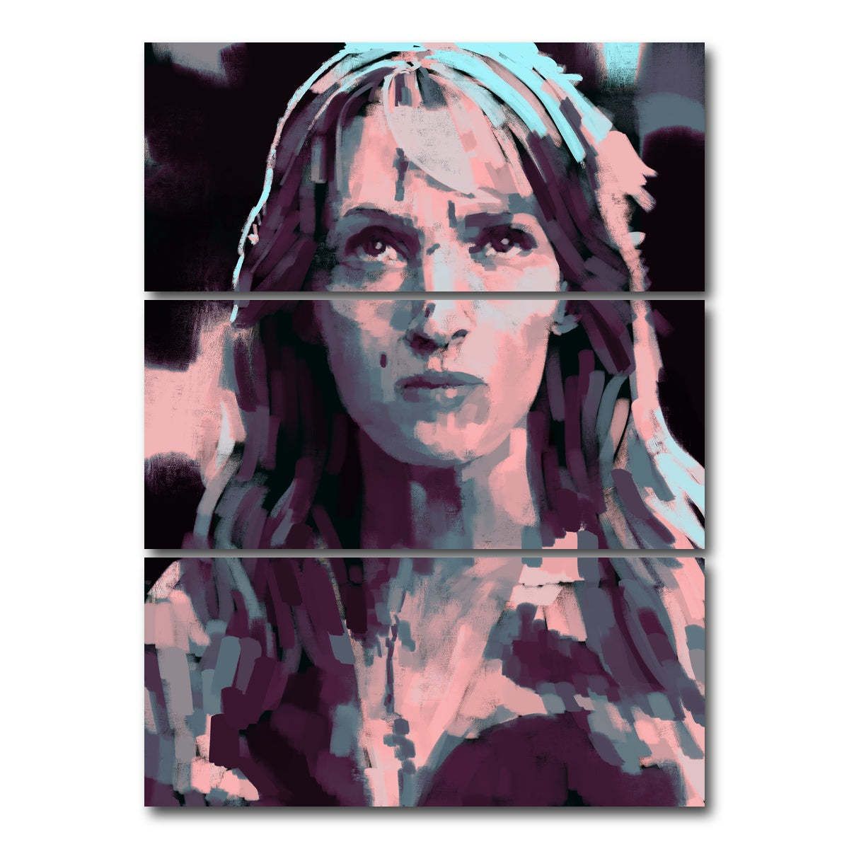 AUTO-MOCKUP WHITE | The Bride | 3 Piece | Gallery Wrap Canvas | group=8x18_stacked