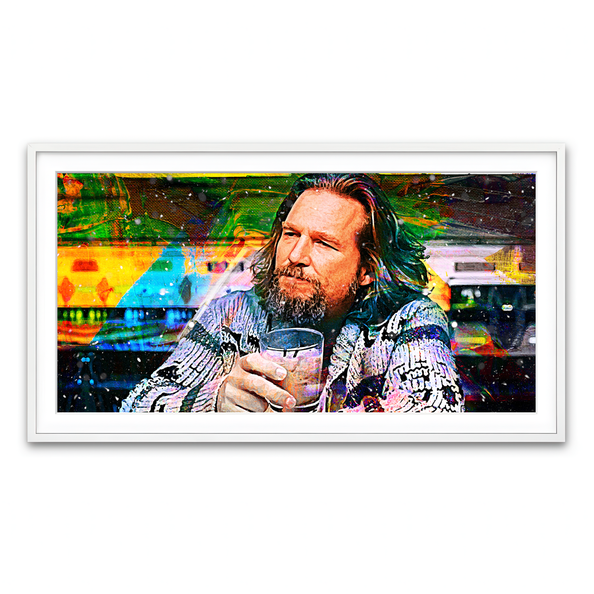 Framed Print 2x1 White