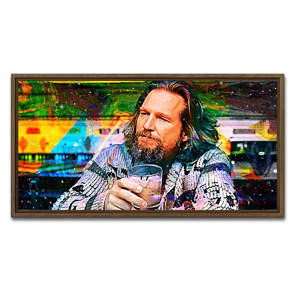 AUTO-MOCKUP WHITE | The Dude Contemporary | 1 Piece | Walnut Framed Canvas | group=2x1
