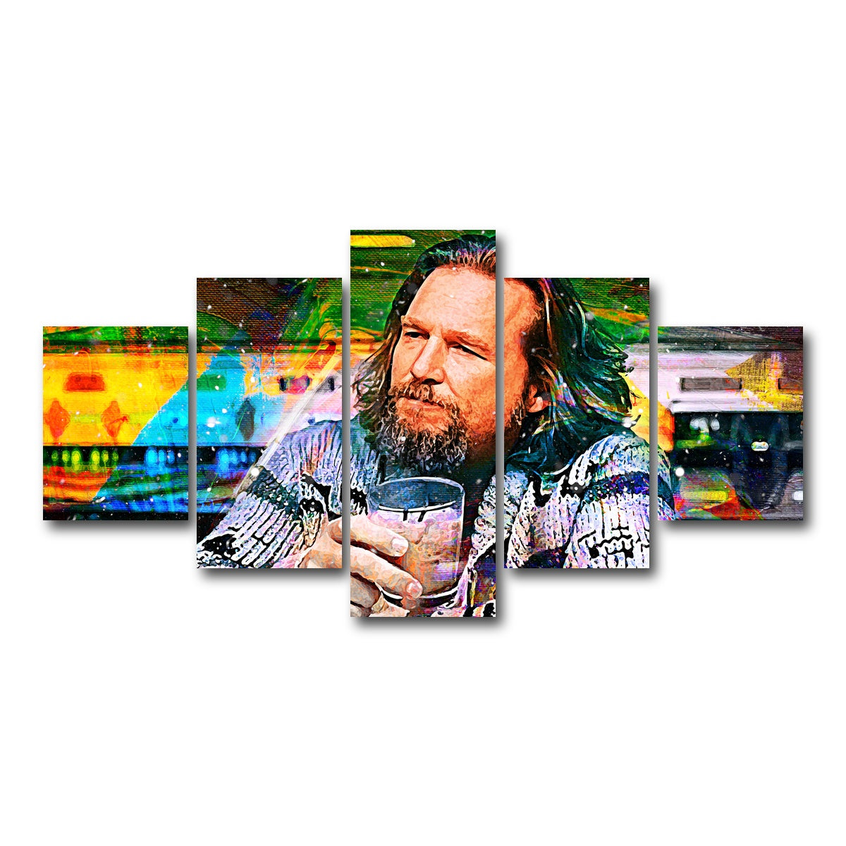 AUTO-MOCKUP WHITE | The Dude Contemporary | 5 Piece | Gallery Wrap Canvas | group=5_short