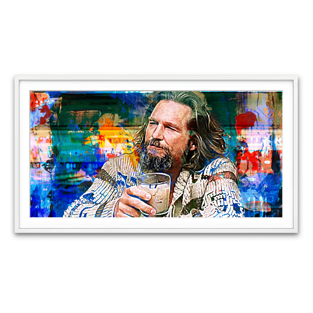 Framed Print 2x1 White