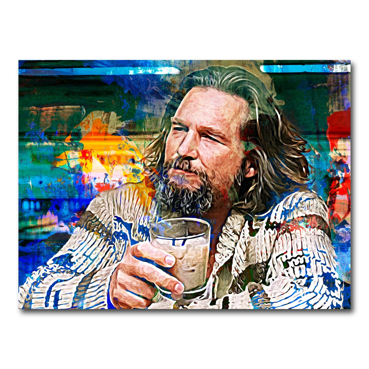 AUTO-MOCKUP WHITE | The Dude Vintage Blue | 1 Piece | Gallery Wrap Canvas | group=4x3