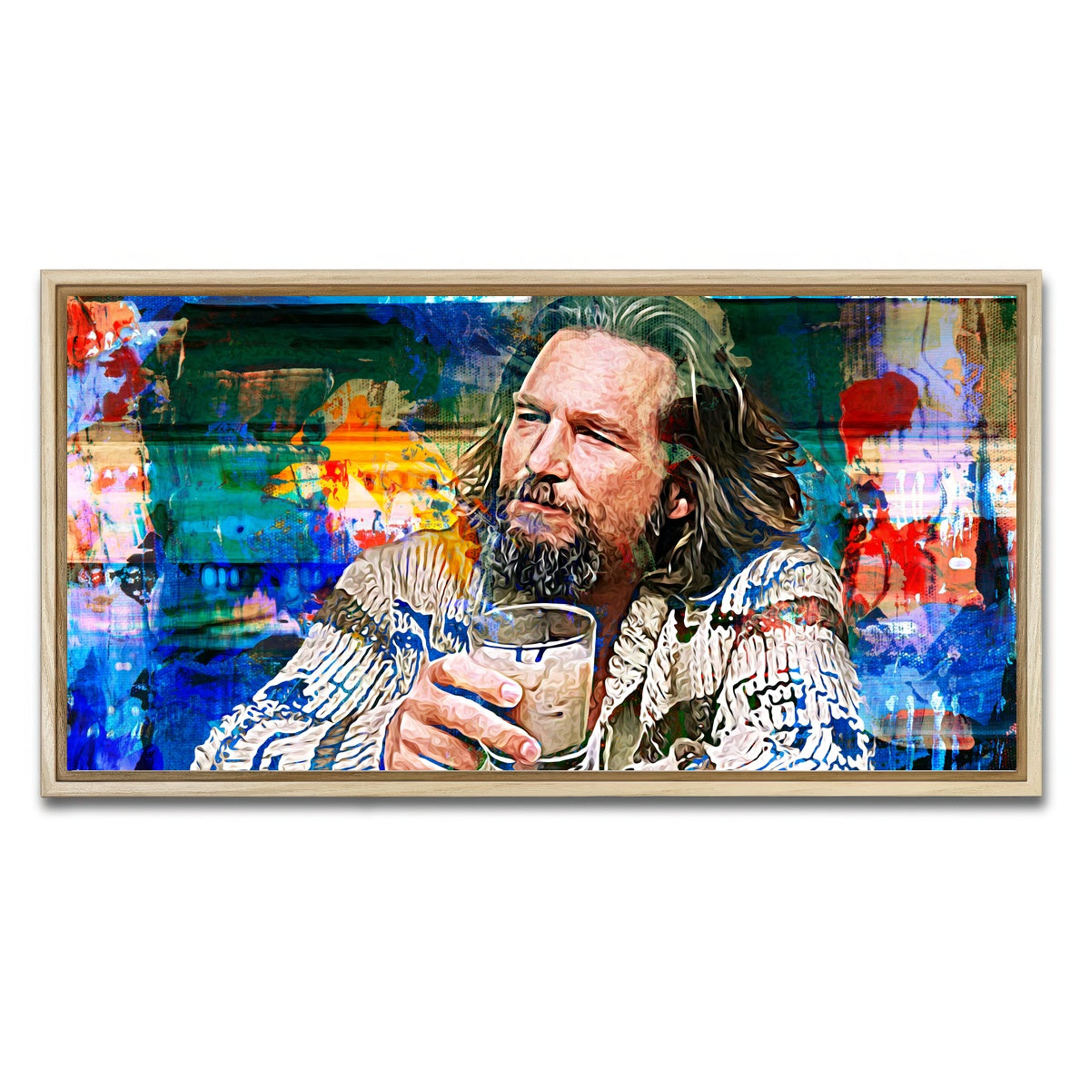 AUTO-MOCKUP WHITE | The Dude Vintage Blue | 1 Piece | Natural Framed Canvas | group=2x1
