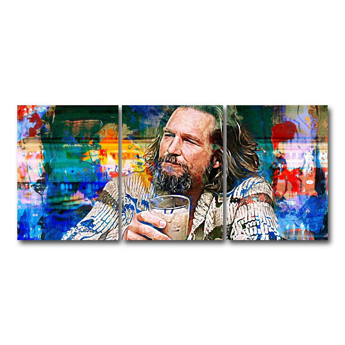 AUTO-MOCKUP WHITE | The Dude Vintage Blue | 3 Piece | Gallery Wrap Canvas | group=18x24