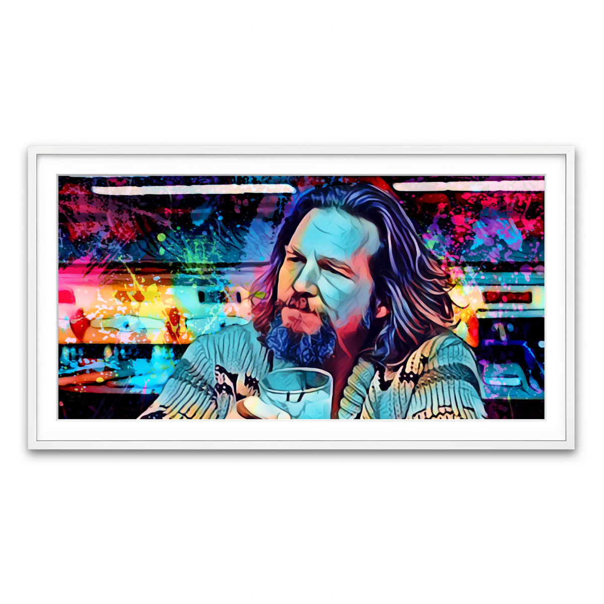 Framed Print 2x1 White