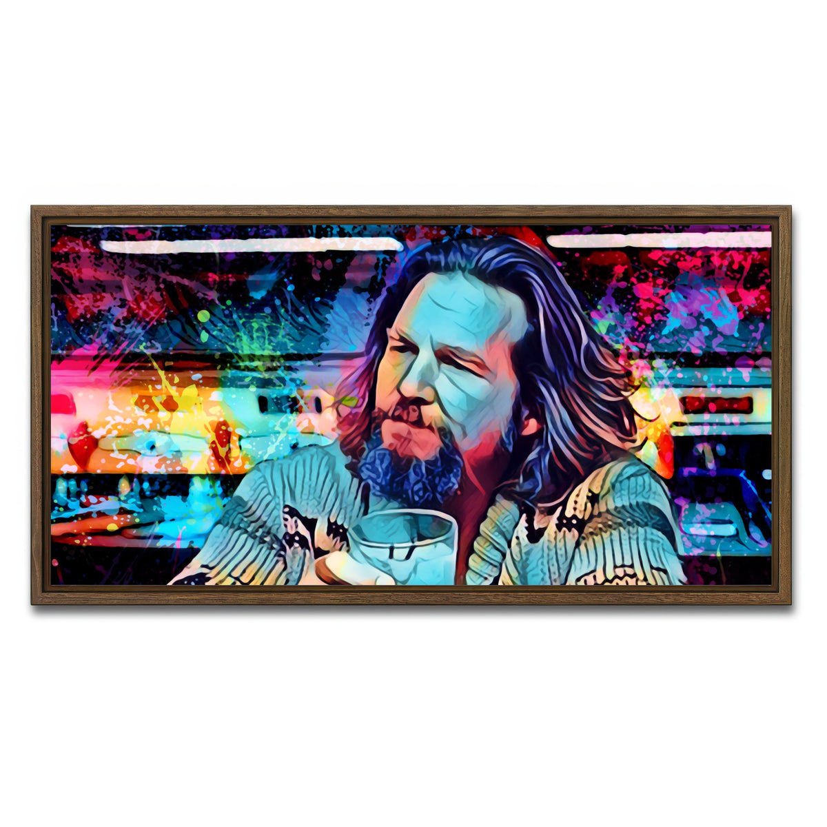 AUTO-MOCKUP WHITE | The Dude | 1 Piece | Walnut Frame | group=2x1