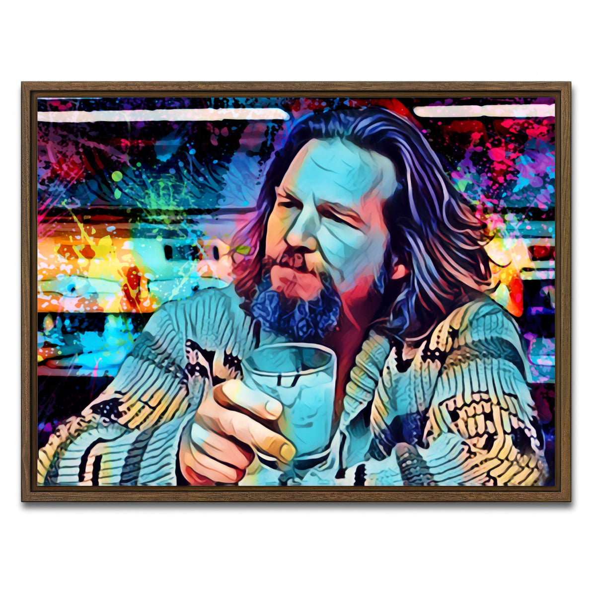 AUTO-MOCKUP WHITE | The Dude | 1 Piece | Walnut Frame | group=4x3