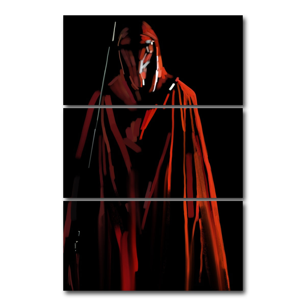 AUTO-MOCKUP WHITE | The Emperor's Guard | 3 Piece | Gallery Wrap Canvas | group=12x24_stacked