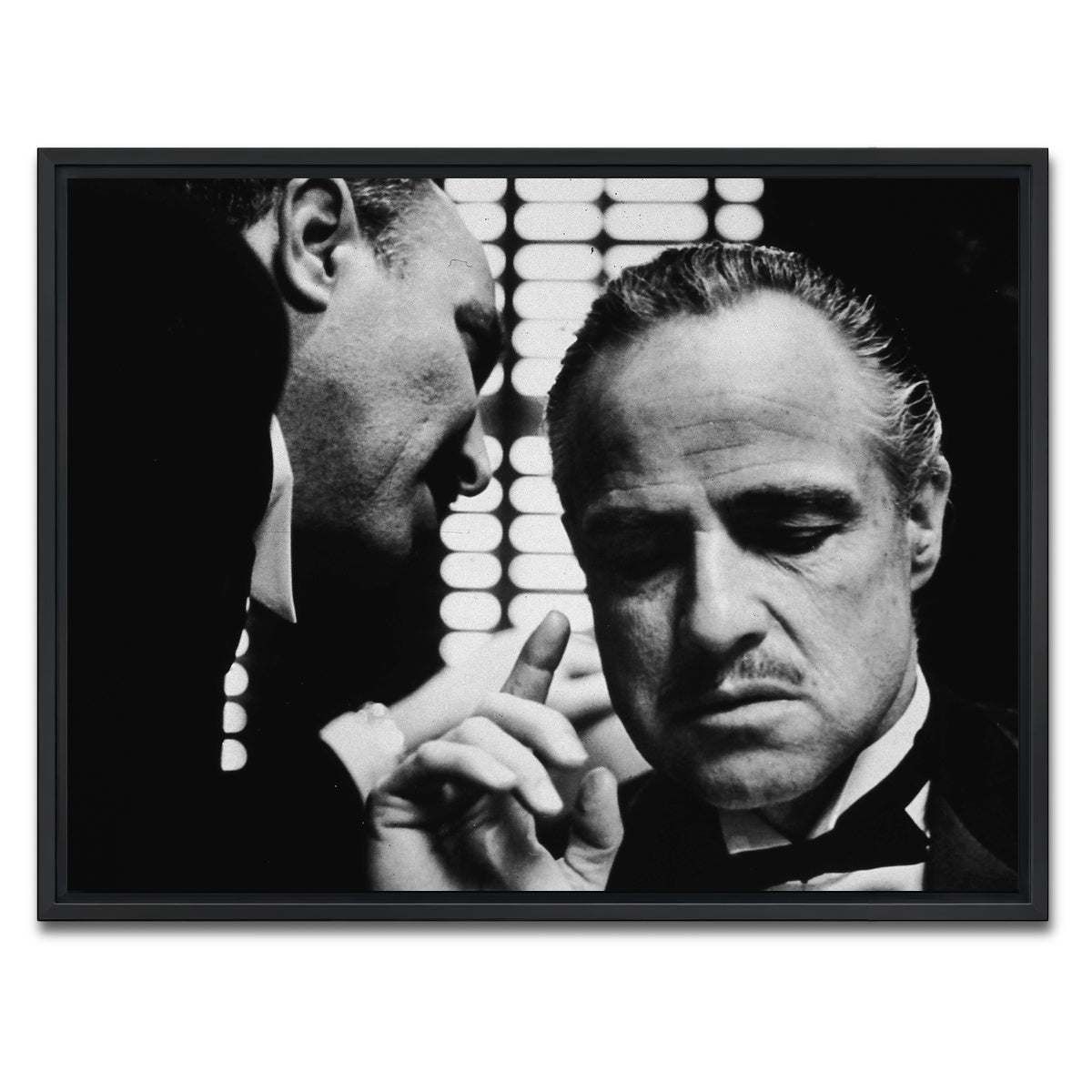 AUTO-MOCKUP WHITE | The Godfather Brando | 1 Piece | Black Framed Canvas | group=4x3