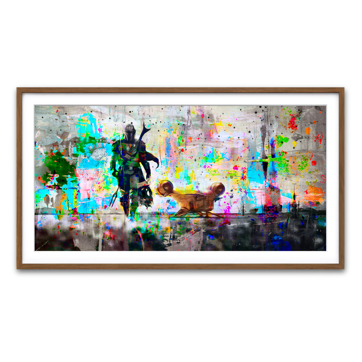 Framed Print 2x1 Walnut