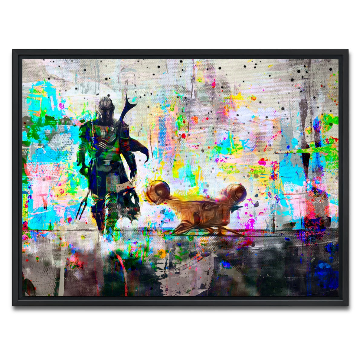 AUTO-MOCKUP WHITE | The Mandalorian | 1 Piece | Black Framed Canvas | group=4x3