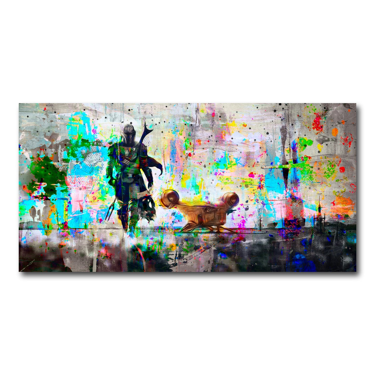 AUTO-MOCKUP WHITE | The Mandalorian | 1 Piece | Gallery Wrap Canvas | group=2x1
