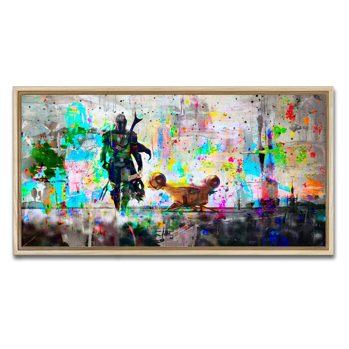 AUTO-MOCKUP WHITE | The Mandalorian | 1 Piece | Natural Framed Canvas | group=2x1