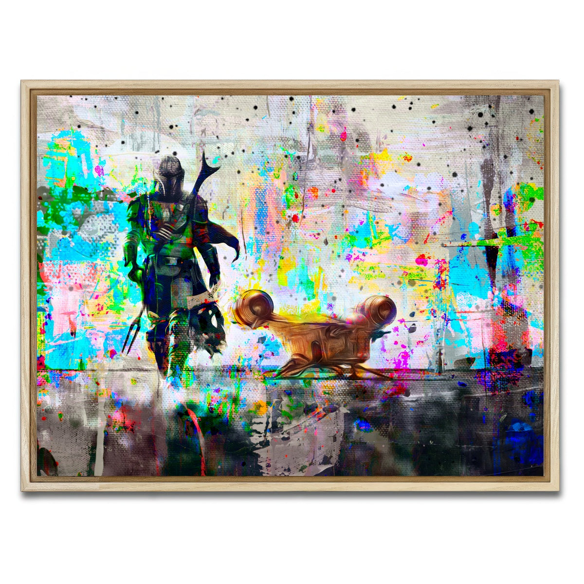 AUTO-MOCKUP WHITE | The Mandalorian | 1 Piece | Natural Framed Canvas | group=4x3