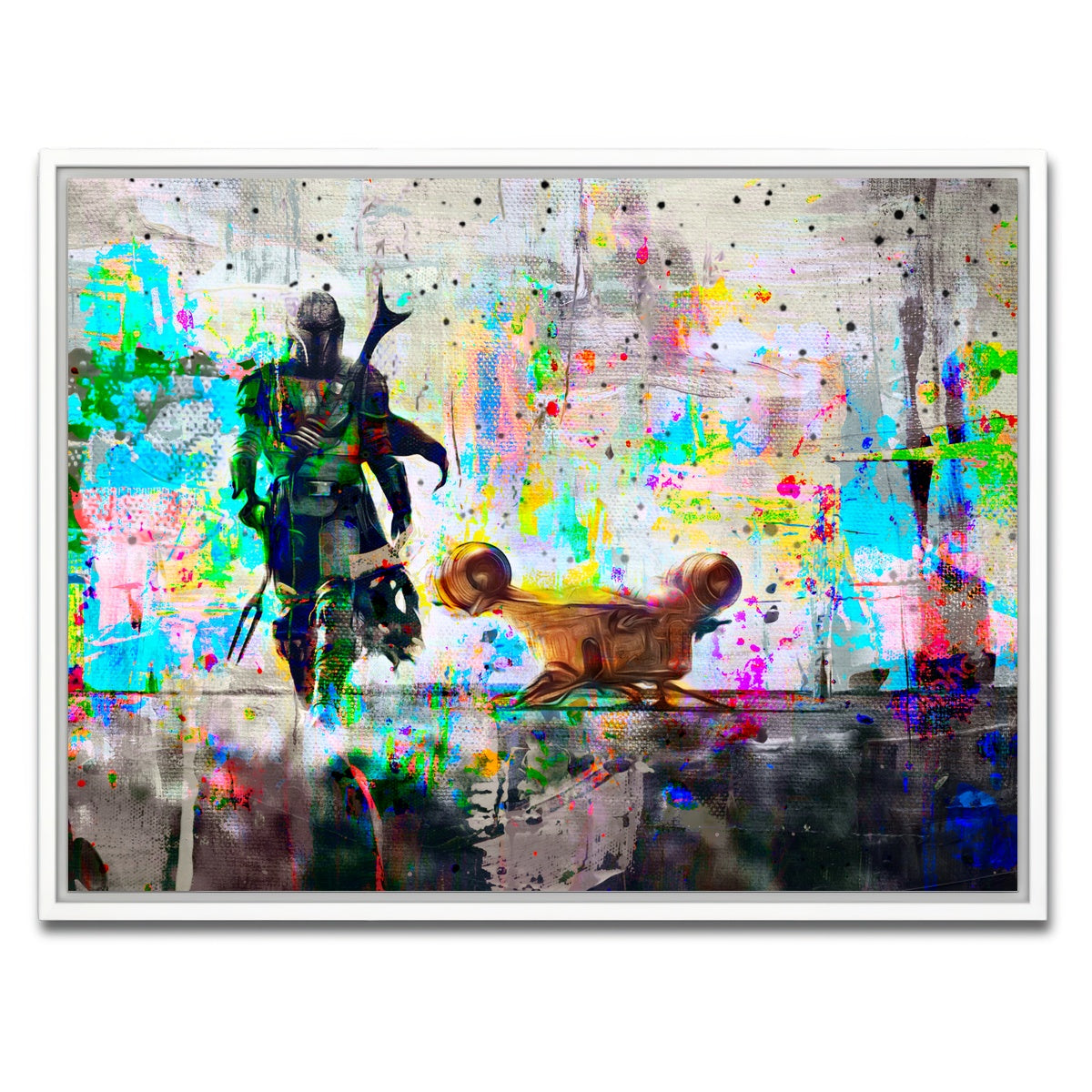 AUTO-MOCKUP WHITE | The Mandalorian | 1 Piece | White Framed Canvas | group=4x3