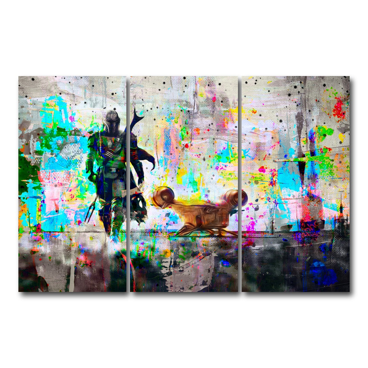 AUTO-MOCKUP WHITE | The Mandalorian | 3 Piece | Gallery Wrap Canvas | group=12x24