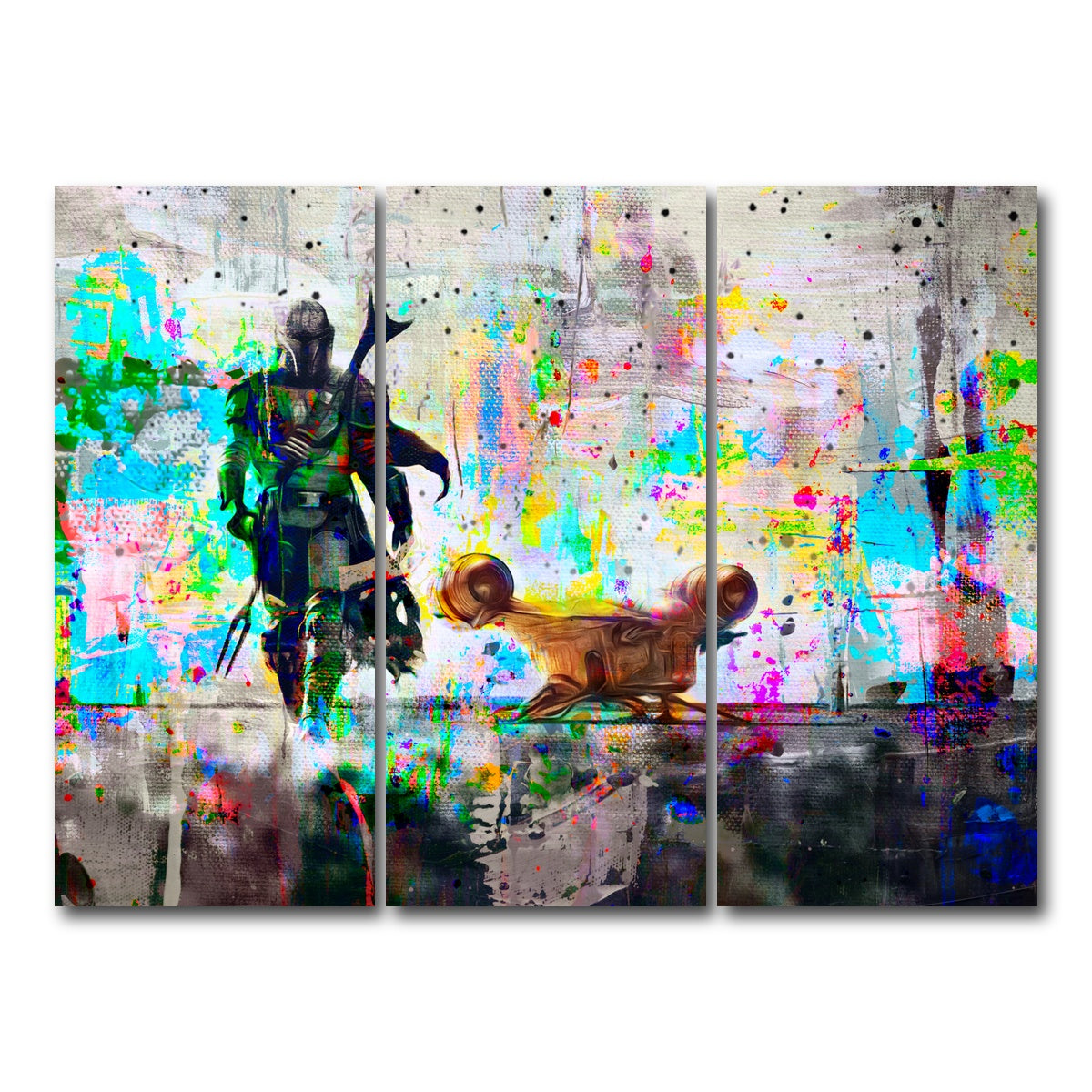 AUTO-MOCKUP WHITE | The Mandalorian | 3 Piece | Gallery Wrap Canvas | group=8x18