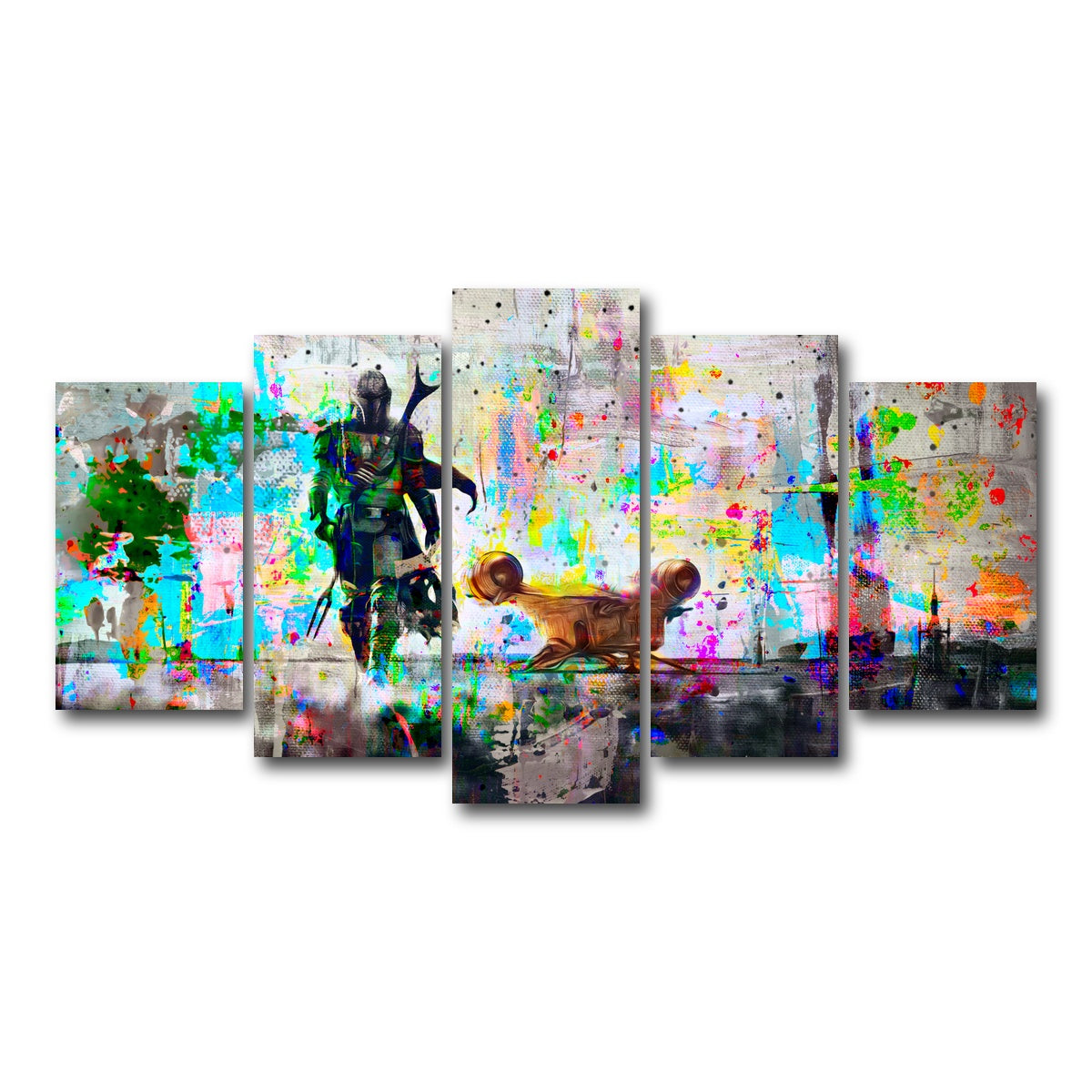 AUTO-MOCKUP WHITE | The Mandalorian | 5 Piece | Gallery Wrap Canvas | group=5_normal