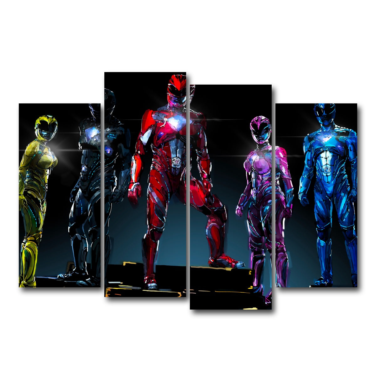 AUTO-MOCKUP WHITE | The Rangers | 4 Piece | Gallery Wrap Canvas | group=4_normal