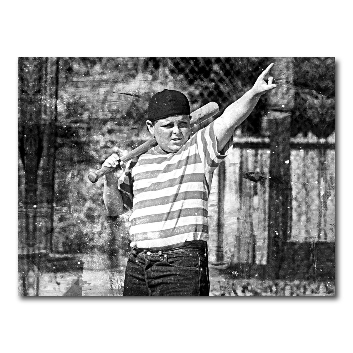 AUTO-MOCKUP WHITE | The Sandlot Grayscale | 1 Piece | Gallery Wrap Canvas | group=4x3