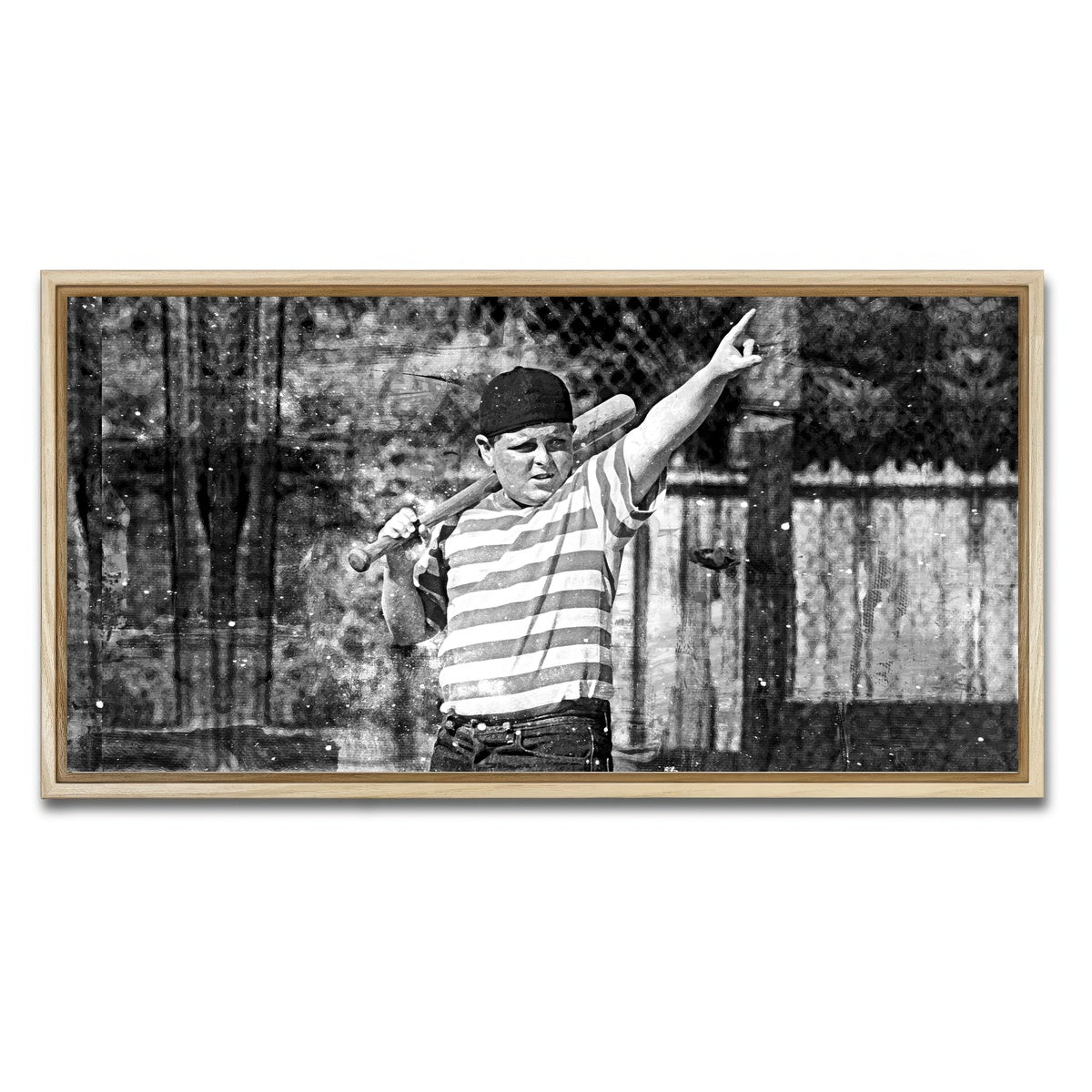AUTO-MOCKUP WHITE | The Sandlot Grayscale | 1 Piece | Natural Framed Canvas | group=2x1