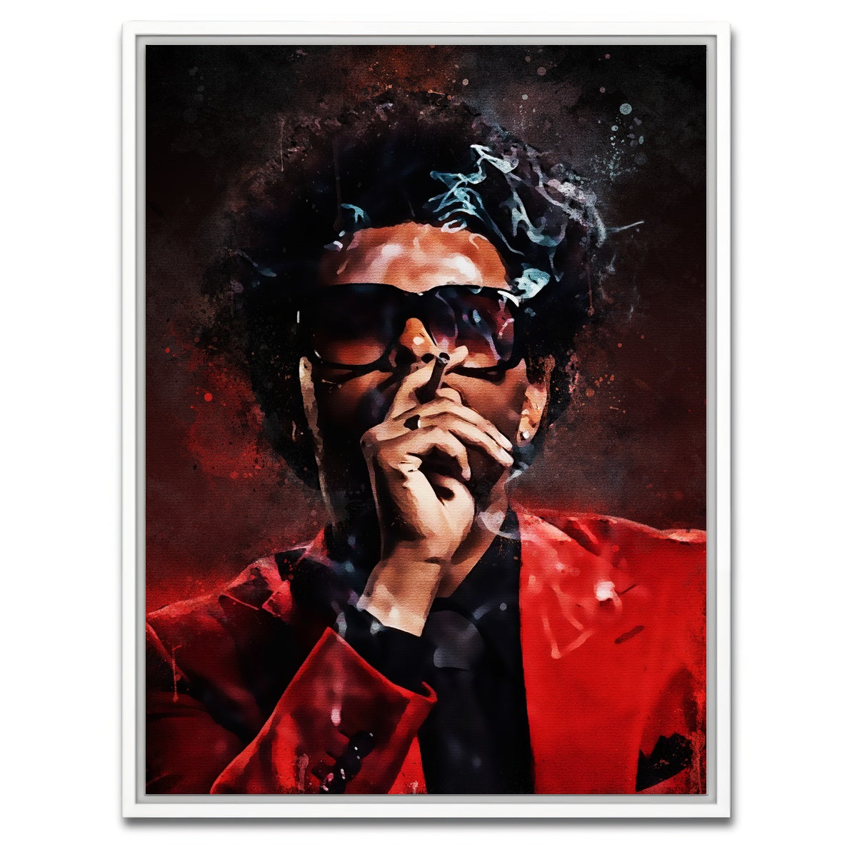AUTO-MOCKUP WHITE | The Weeknd | 1 Piece | White Framed Canvas | group=3x4