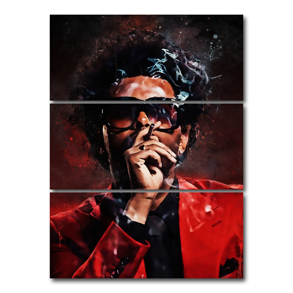 AUTO-MOCKUP WHITE | The Weeknd | 3 Piece | Gallery Wrap Canvas | group=8x18_stacked