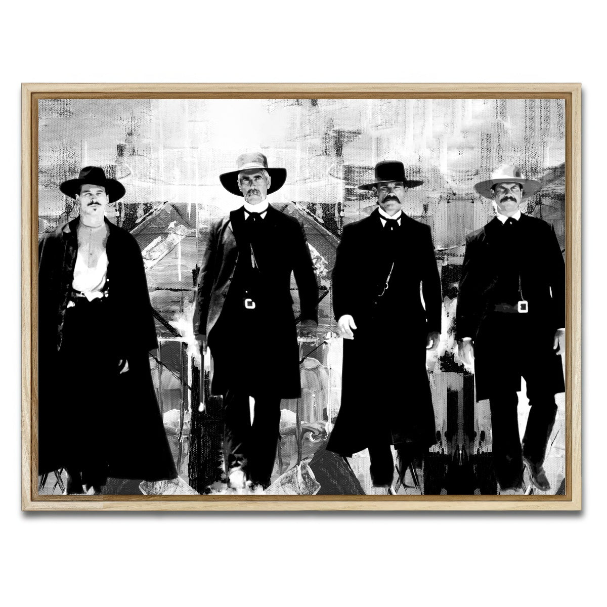 AUTO-MOCKUP WHITE | Tombstone Grayscale | 1 Piece | Natural Framed Canvas | group=4x3