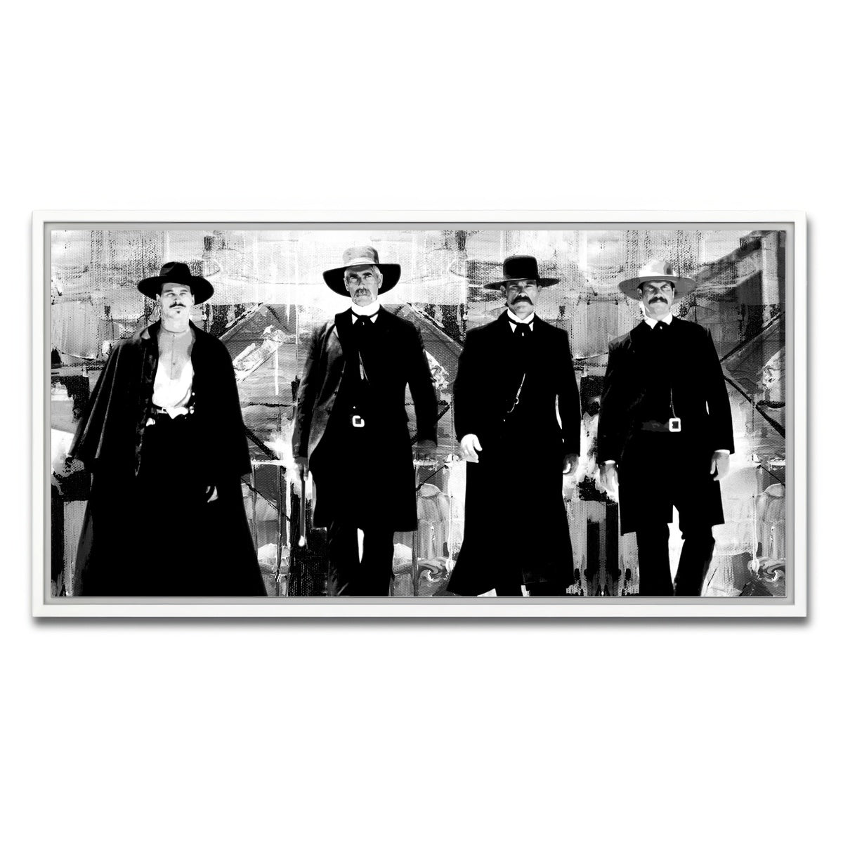 AUTO-MOCKUP WHITE | Tombstone Grayscale | 1 Piece | White Framed Canvas | group=2x1