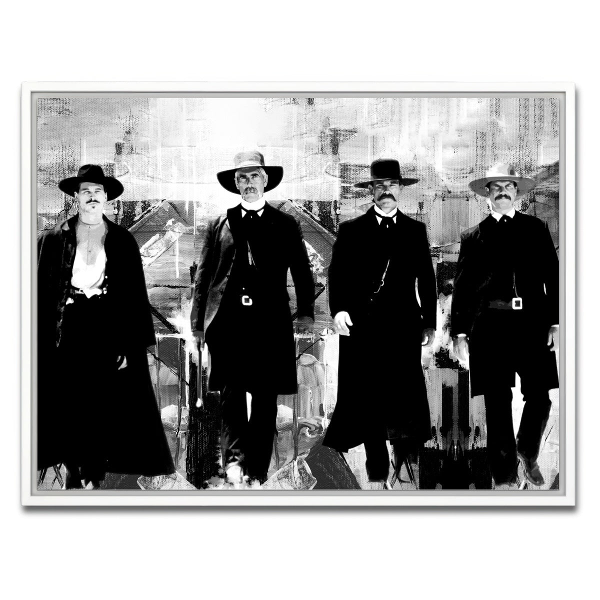 AUTO-MOCKUP WHITE | Tombstone Grayscale | 1 Piece | White Framed Canvas | group=4x3